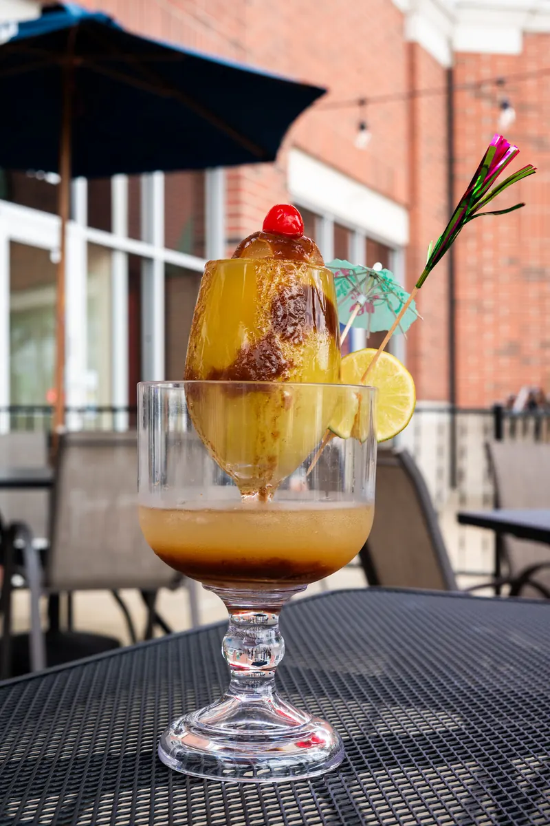 A tamarind margarita on the patio